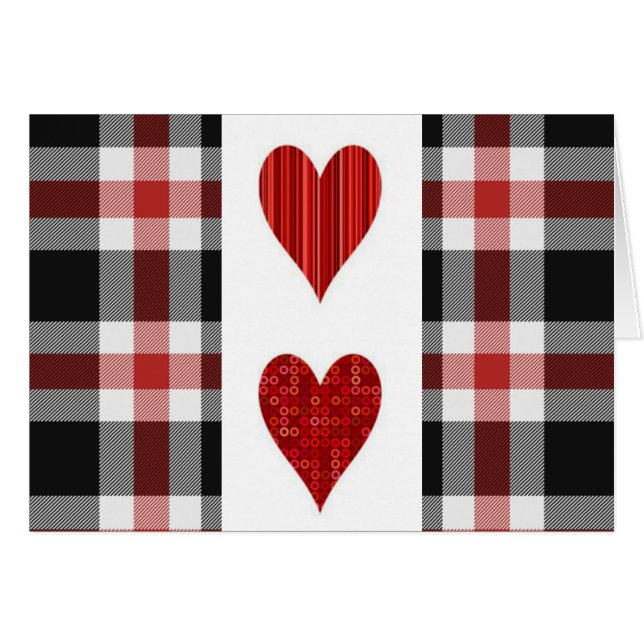 Rood en zwart Tartan (Voorkant Horizontaal)