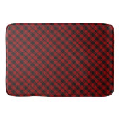 Rood en zwart Tartan Badmat (Voorkant)