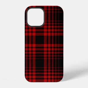 Rood en zwart tartan geruit Schots naadloos patroo iPhone 12 Hoesje