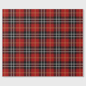 Rood en zwart Tartan Gingham Check Patroon Cadeaupapier (Vlak)