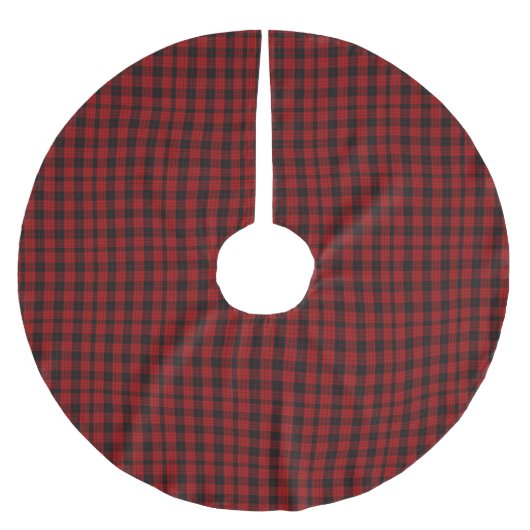 Rood en zwart Tartan Kerstboom Rok (Voorkant)