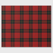 Rood en zwart Tartan, kerstspeldenstang Cadeaupapier (Vlak)