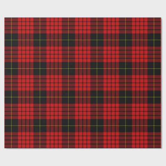 Rood en zwart Tartan, kerstspeldenstang Cadeaupapier (Vlak)
