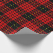 Rood en zwart Tartan, kerstspeldenstang Cadeaupapier (Hoek)