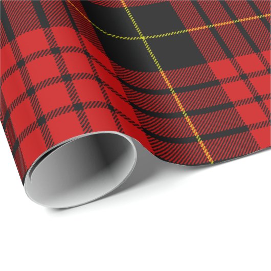 Rood en zwart Tartan, kerstspeldenstang Cadeaupapier (Rol Hoek)