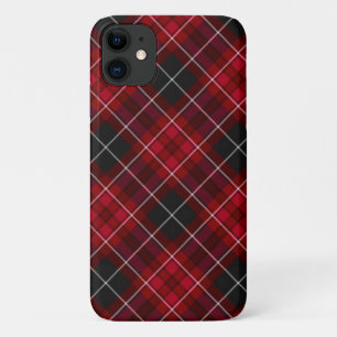 Rood en zwart Tartan Plaid Case-Mate iPhone Case