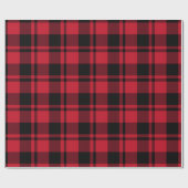 Rood en zwart Tartan Pset Cadeaupapier (Vlak)