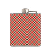 Rood en zwart Tartan Pset Heupfles (Achterkant)