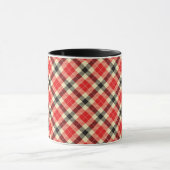 Rood en zwart Tartan Pset Mok (Midden)