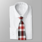 Rood en zwart tartan Stropdas (Gebonden)