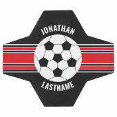 Rood en Zwart Team Kleuren Aangepaste Naam Voetbal (Enkel)