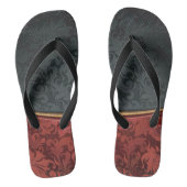  rood en zwart teenslippers (Voetbed)