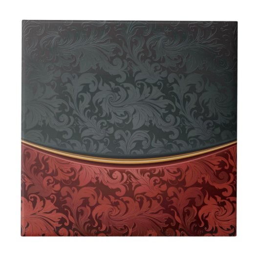  rood en zwart tegeltje (Voorkant)