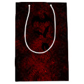 Rood en Zwart Tie Dye Bat Gothic Gift Bag Medium Cadeauzakje (Voorkant)