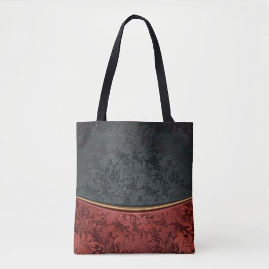  rood en zwart tote bag (Voorkant)