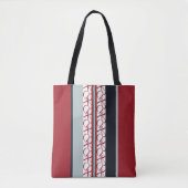Rood en zwart tote bag (Voorkant)