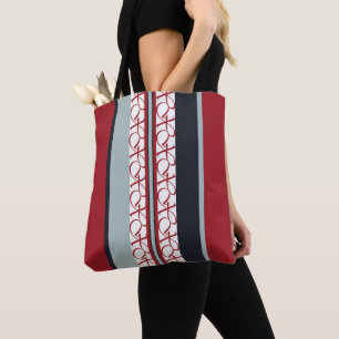 Rood en zwart tote bag