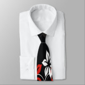 Rood en zwart Tribal Print Stropdas (Gebonden)