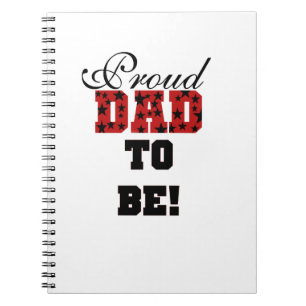 Rood en Zwart Trots Papa om geschenken te zijn Notitieboek