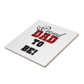 Rood en Zwart Trots Papa om geschenken te zijn Tegeltje (Zijkant)
