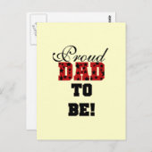 Rood en Zwart Trots Papa om Tshirts en Geschenken  Briefkaart (Voorkant / Achterkant)