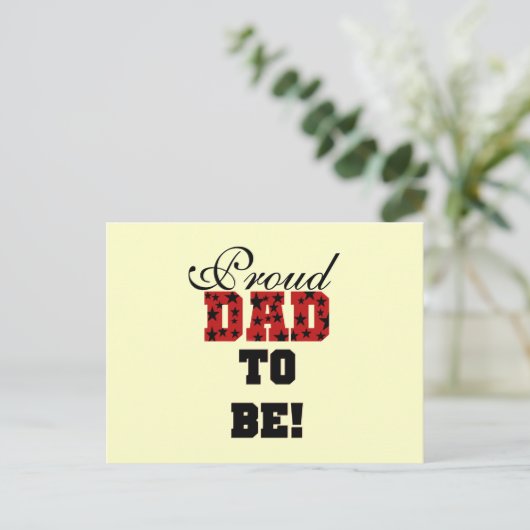 Rood en Zwart Trots Papa om Tshirts en Geschenken  Briefkaart (Staand voorkant)