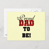 Rood en Zwart Trots Papa om Tshirts en Geschenken  Briefkaart (Voorkant / Achterkant)