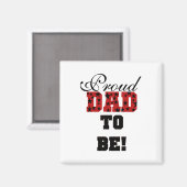 Rood en Zwart Trots Papa om Tshirts en Geschenken  Magneet (Voorkant / Achterkant)