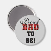 Rood en Zwart Trots Papa om Tshirts en Geschenken  Magneet (Voorkant / Achterkant)