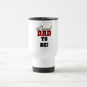 Rood en Zwart Trots Papa om Tshirts en Geschenken Reisbeker