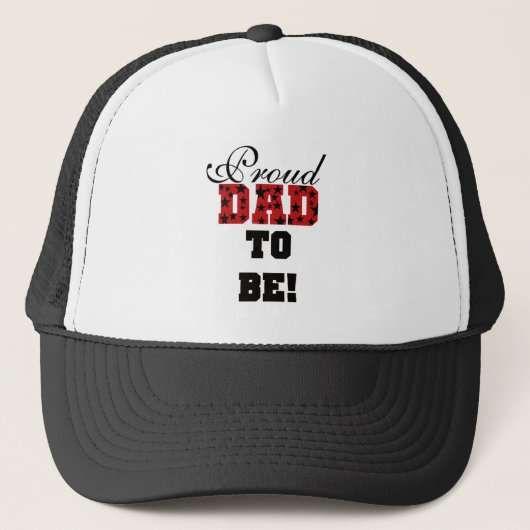 Rood en Zwart Trots Papa om Tshirts en Geschenken  Trucker Pet (Voorkant)