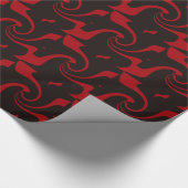 Rood en zwart Twist Cadeaupapier (Hoek)