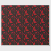 Rood en zwart Twist Cadeaupapier (Vlak)