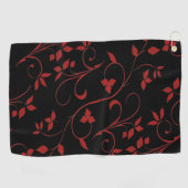 Rood en zwart, verdovend golfhanddoek (Horizontaal)