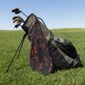 Rood en zwart, verdovend golfhanddoek (Groen)