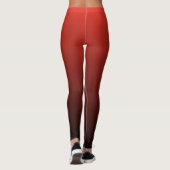 Rood en zwart verloop moderne trendy leggings (Achterkant)