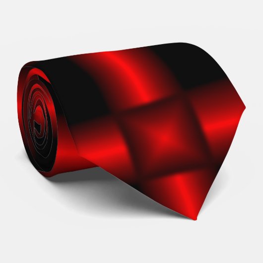 Rood en zwart verloop stropdas (Opgerold)