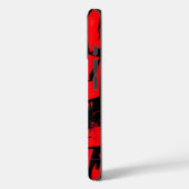 Rood en zwart verspreid Case-Mate iPhone case (Achterkant / Links)