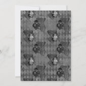 Rood en zwart vezel Gothische stellen Shower Kaart (Achterkant)