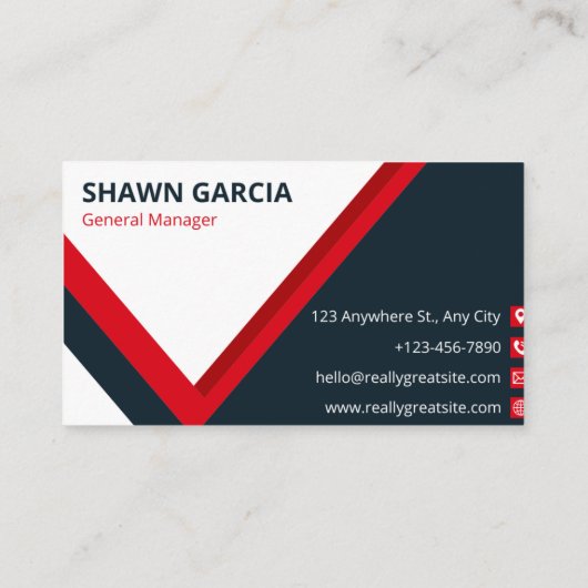 Rood en zwart visitekaartje (Achterkant)