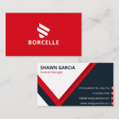 Rood en zwart visitekaartje (Voorkant / Achterkant)