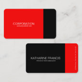 Rood en zwart visitekaartje (Voorkant / Achterkant)