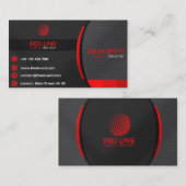 Rood en zwart visitekaartjes sjabloon (Voorkant / Achterkant)