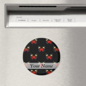 Rood en zwart vlinderpatroon magneet (Insitu (Vaatwasser))