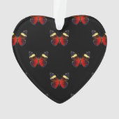 Rood en zwart vlinderpatroon ornament (achterkant)