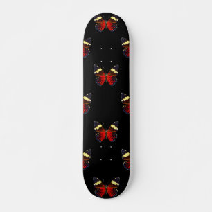 Rood en zwart vlinderpatroon persoonlijk skateboard