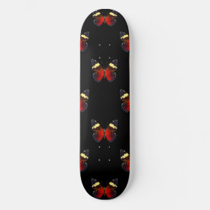 Rood en zwart vlinderpatroon persoonlijk skateboard