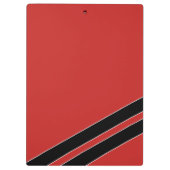 Rood en zwart voegen naam initiaal kantoor toe klembord (Achterkant)