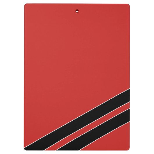 Rood en zwart voegen naam initiaal kantoor toe klembord (Achterkant)