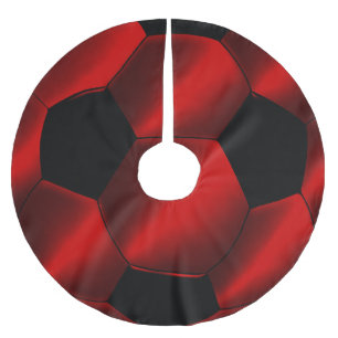 Rood en Zwart Voetbal Kerstboom Rok